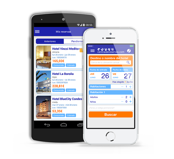 App móvil de reservas hoteleras